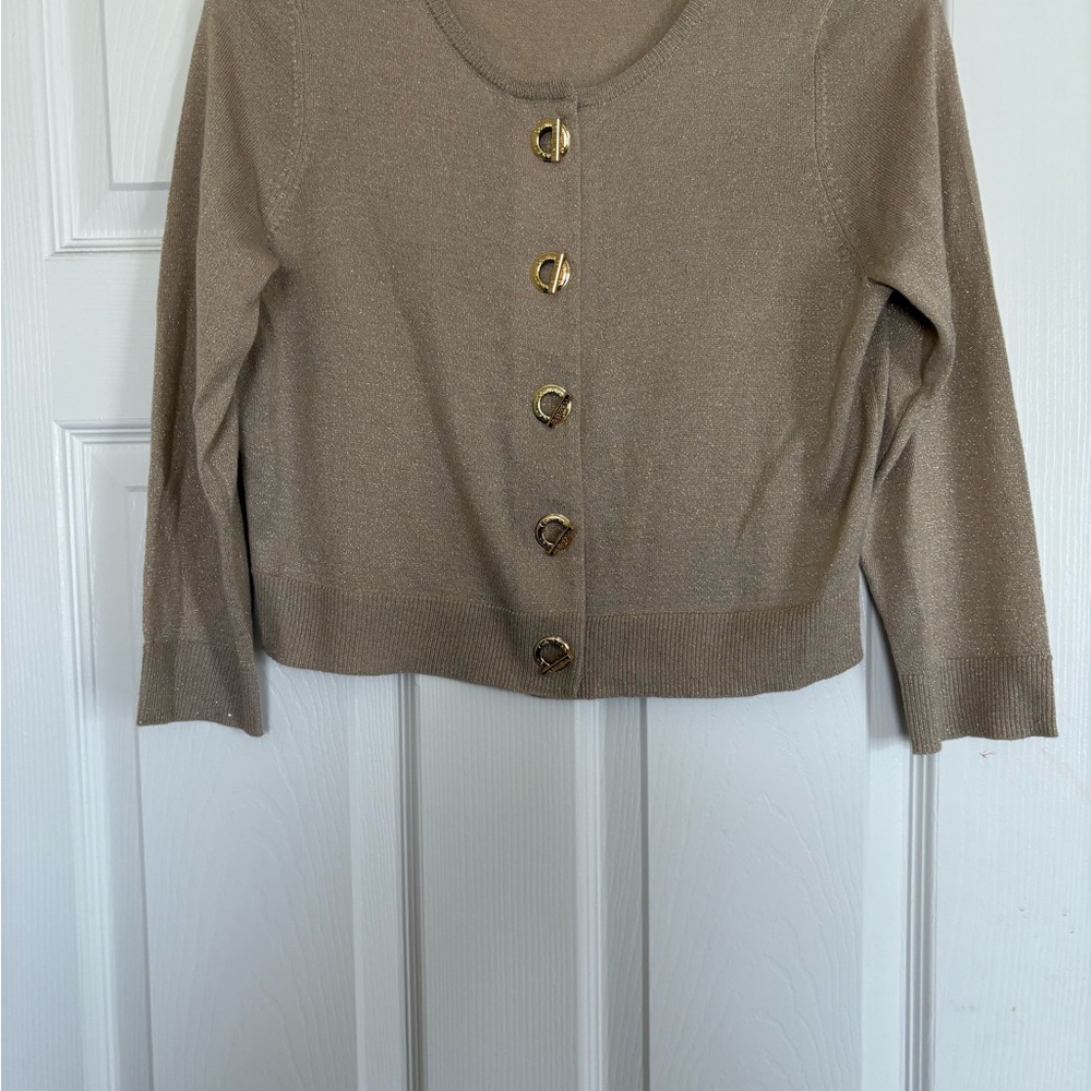 Calvin Klein Beige Button-Up Cardigan - Picture 6 of 8